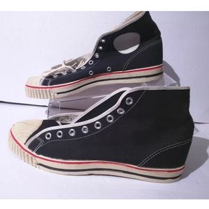 Vintage 1940s Canvas Basketball Sneakers High Top